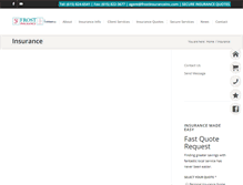 Tablet Screenshot of frostinsuranceinc.com